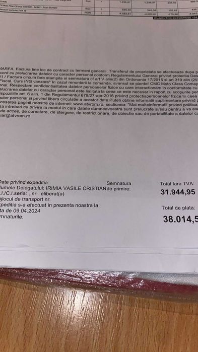 Vand ATV cfmoto 520L