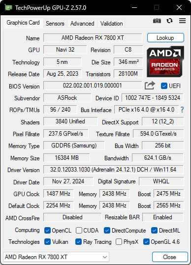 Игровой компьютер ryzen 7500f + rx 7800xt