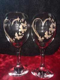 Ръчно гравирани чаши за влюбени двойки