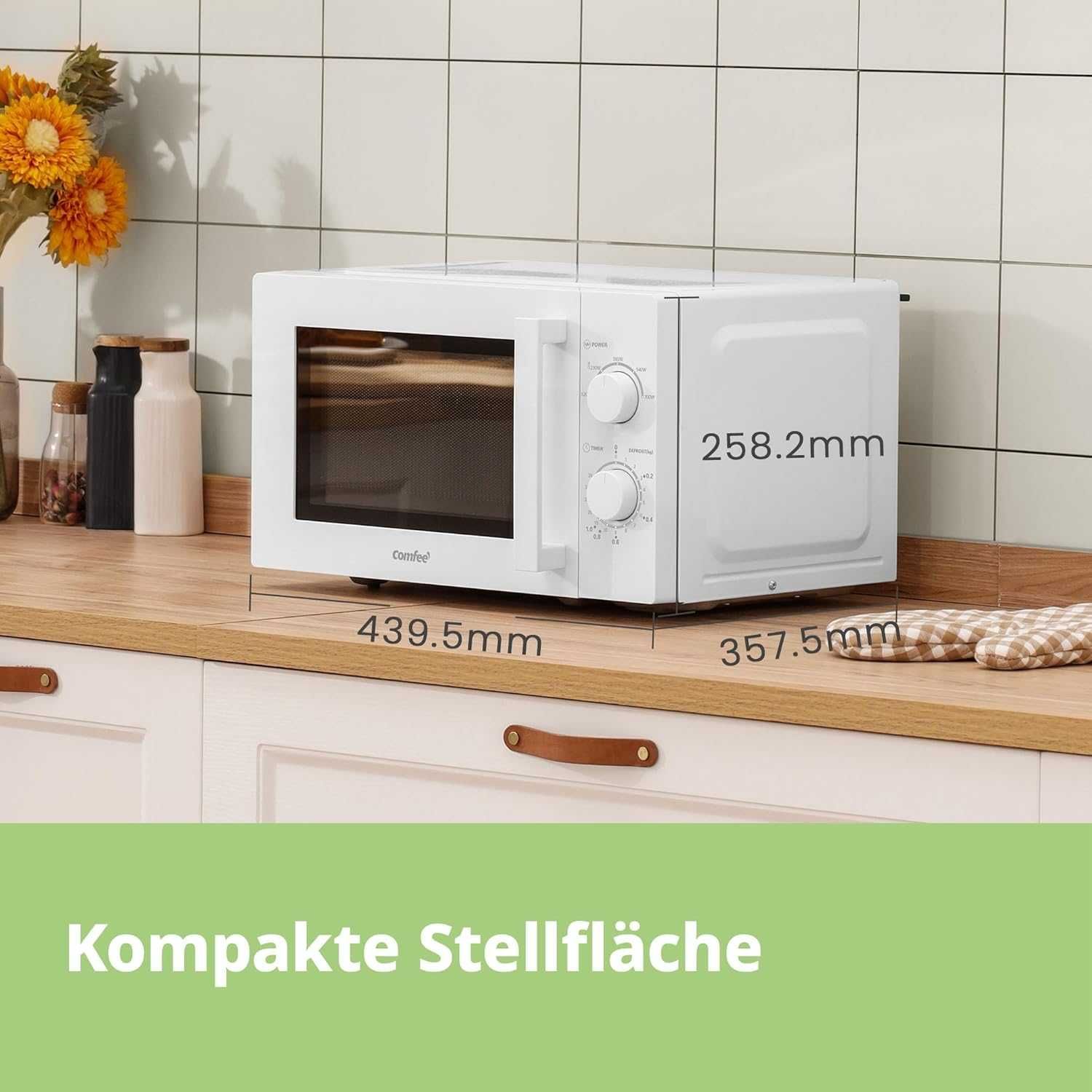 Микровълнова фурна Comfee CMSN 20Wh, 5 нива на мощност, 20л, 700W