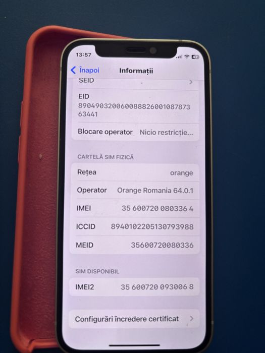 Iphone 12 mini, verde deschis, 64Gb