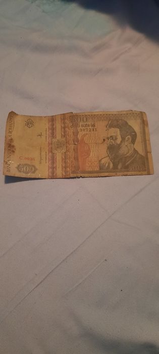 Vând bancnota 500 lei decembrie 1992
