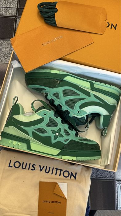 Sneakers LV Louis Vuitton Trainer Green — Mărimea 41 și 42, Noi