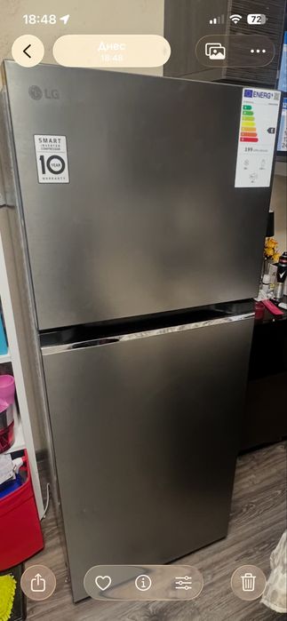 LG хладилник с горна камера