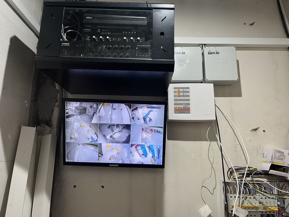 Установка видеокамера