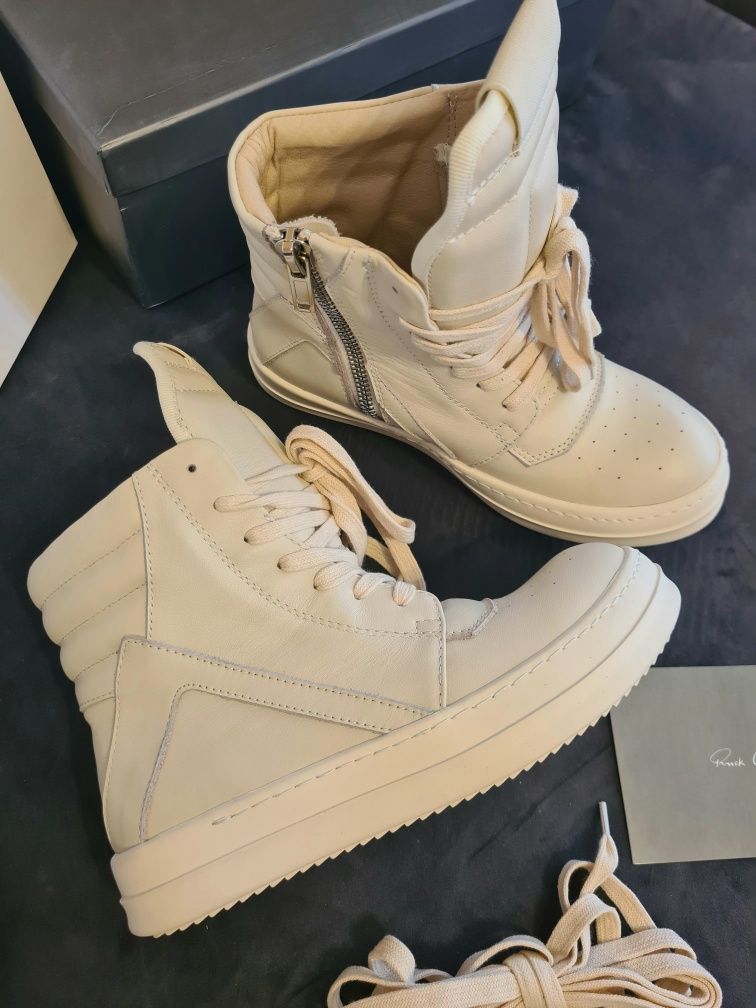 Rick Owens Leather Geobasket piele naturala/100%/size 42