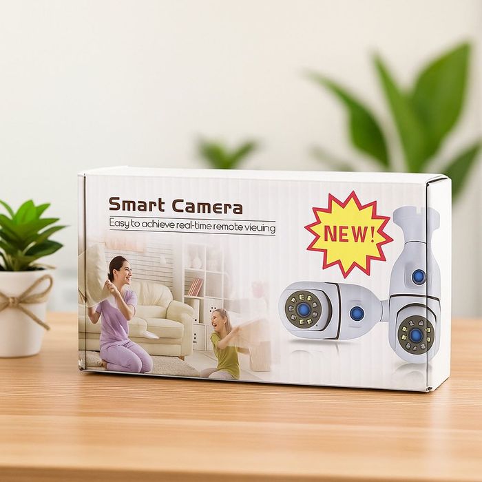 WiFi двойна IP камера за фасунга – Full HD 1080P, 355°