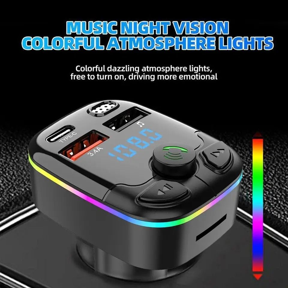 Modulator Fm auto cu Bluetooth / Stick / Micro SD Usb C Incarcare 3.1A