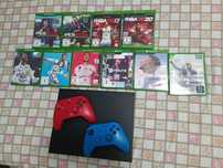 Vand xbox one X de 1tb + 10 jocuri si 2 manete