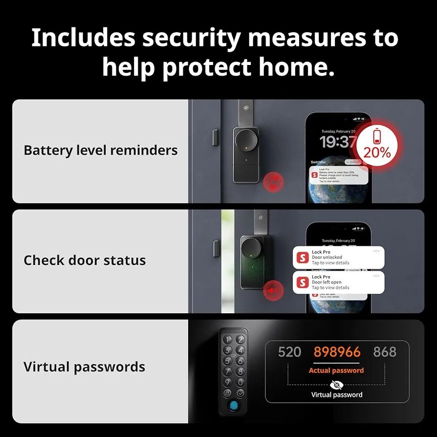 SwitchBot WiFi Smart Lock Pro Електронна смарт брава ключалка резе