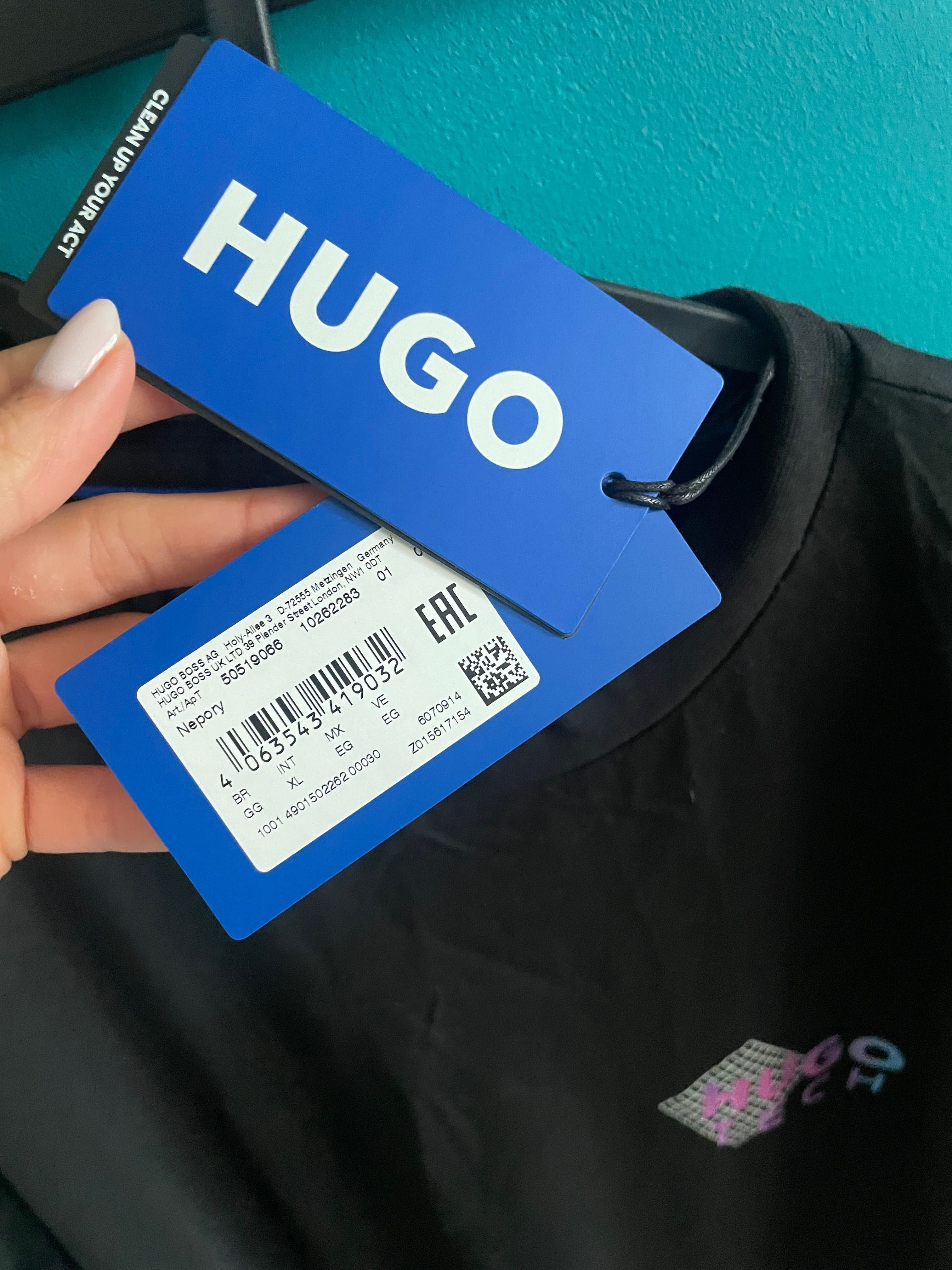 Мъжка тениска HUGO XXL нова, с етикет