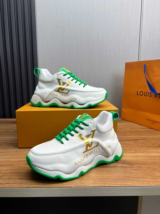 adidasi LV Louis Vuitton albi-verde-auriu si alte modele si marimi