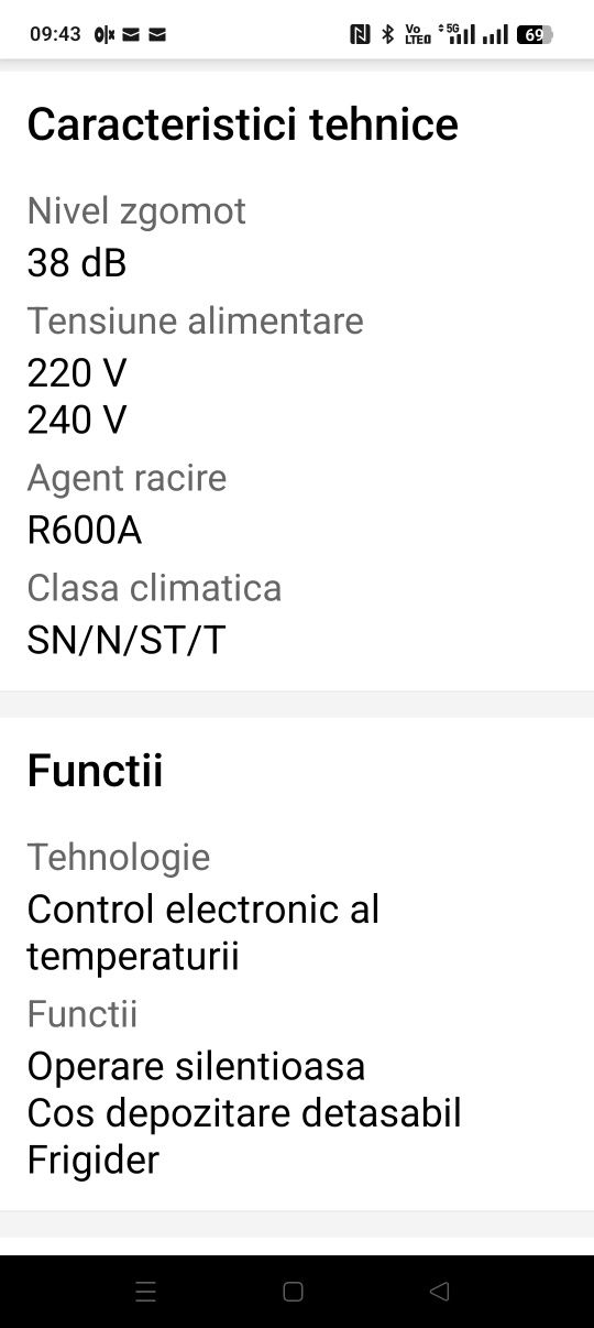 Vând  lăda frigorifica noua sigilata , garanție 24 de luni