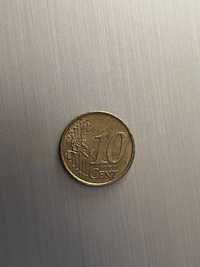 10 cenți euro anul 2000 monedă veche