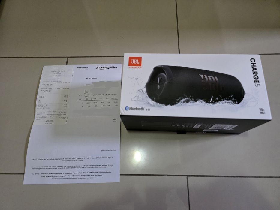 Jbl charge 5 Sigilata cu factura Flanco