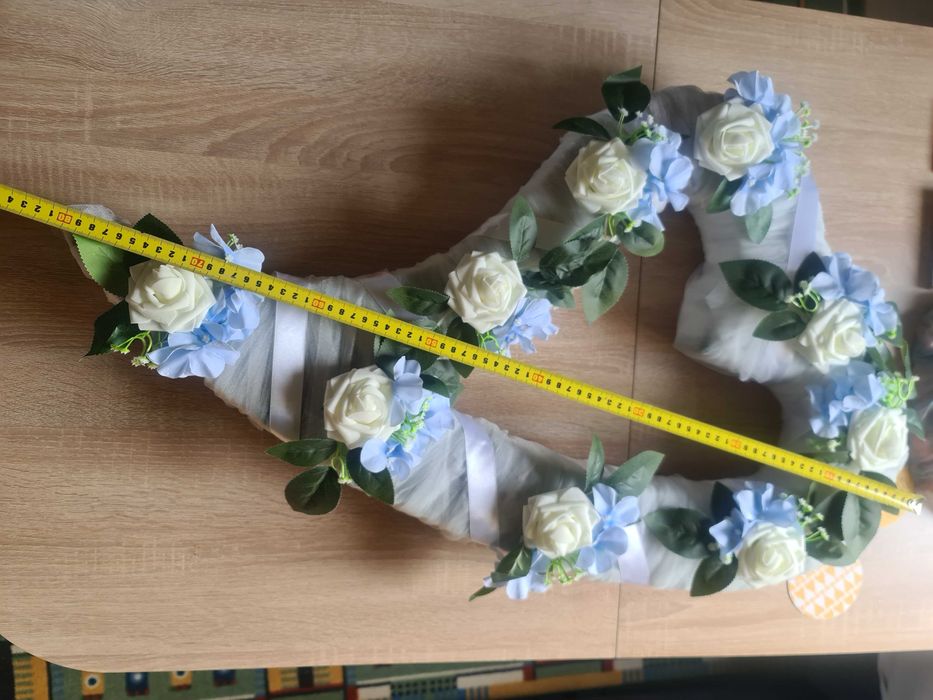 Сватбени чаши + бокал за вино/ Украса за кола