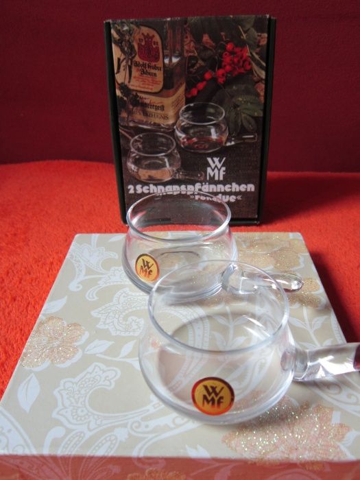 cadou rar Schnapsglas vintage handmade WMf Germania 1970