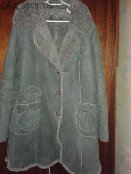 Дамски кожух от еко кожа