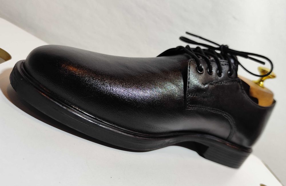Pantofi derby 40 41 plain toe Cesare Cave piele naturala moale