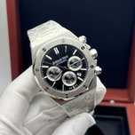 audemars piguet royal oak silver black automatic chrono