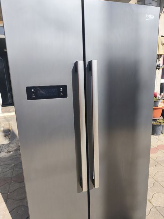 Side by Side BEKO GNO4331XPN, NeoFrost, 442 l, H 177 cm, Clasa E, inox
