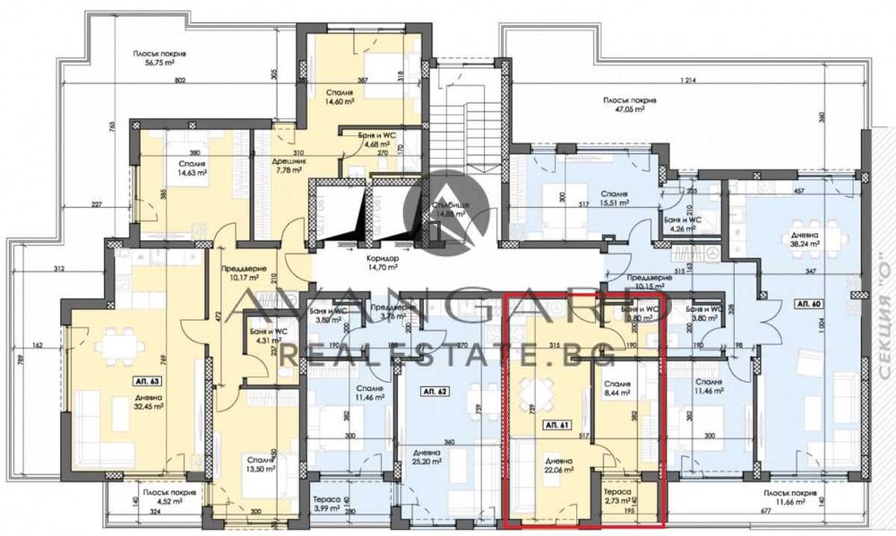 оф.24697 Двустаен апартамент до х-л SPS