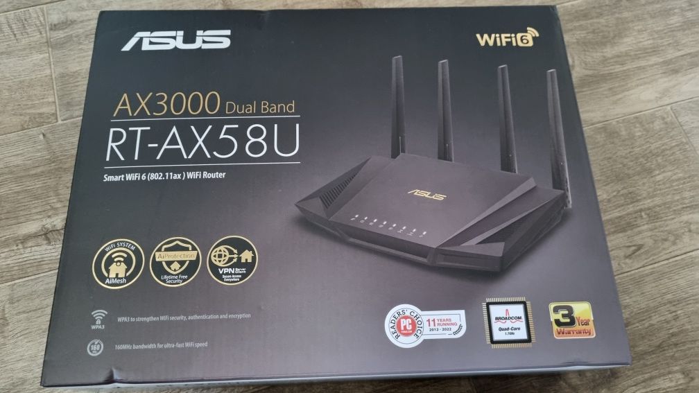 Router Wireless 6 ASUS RT-AX58U, AX3000 Dual Band