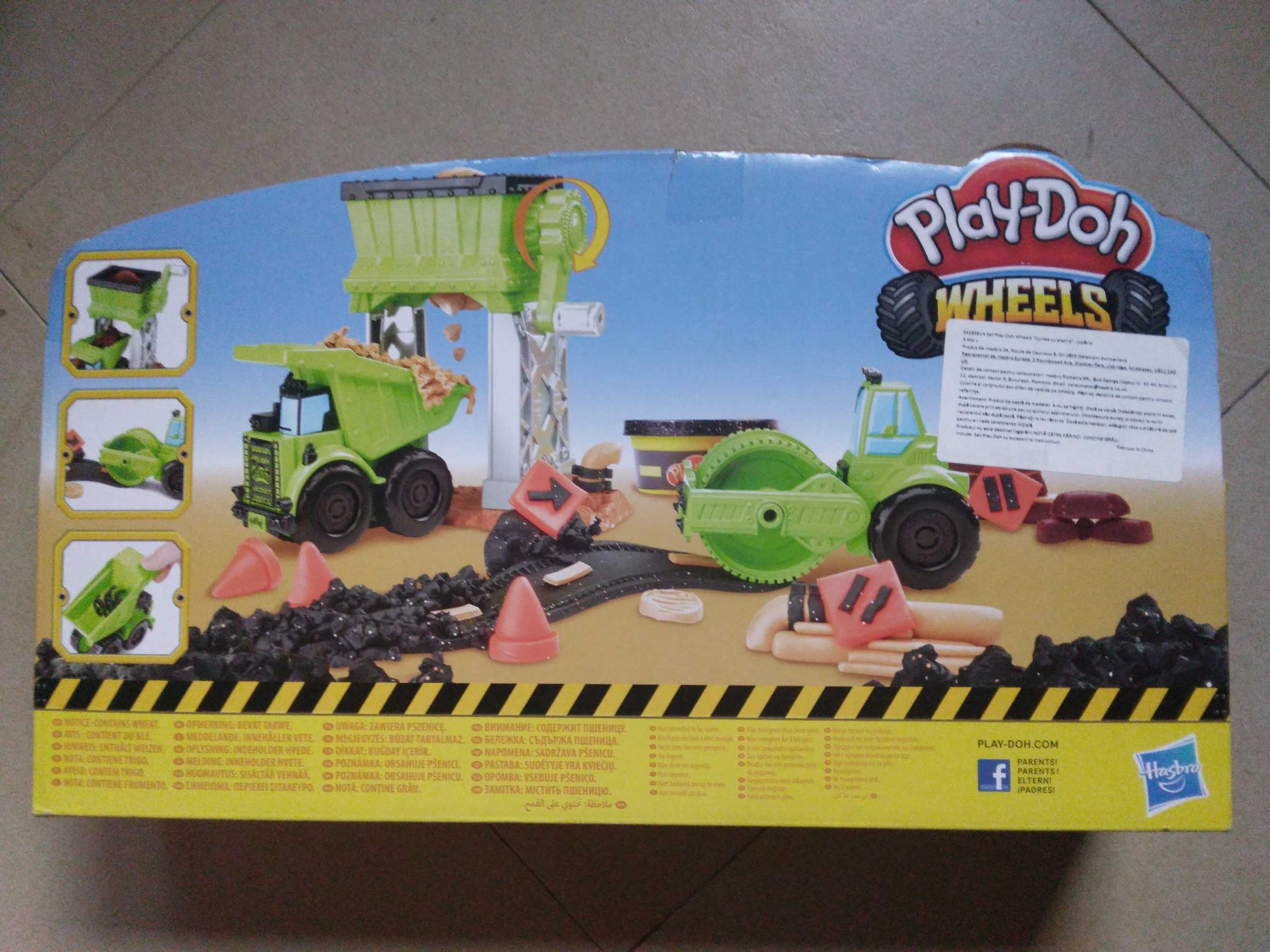 Set plastilina sigilat original Playdoh, calitativ, vehicule drumari