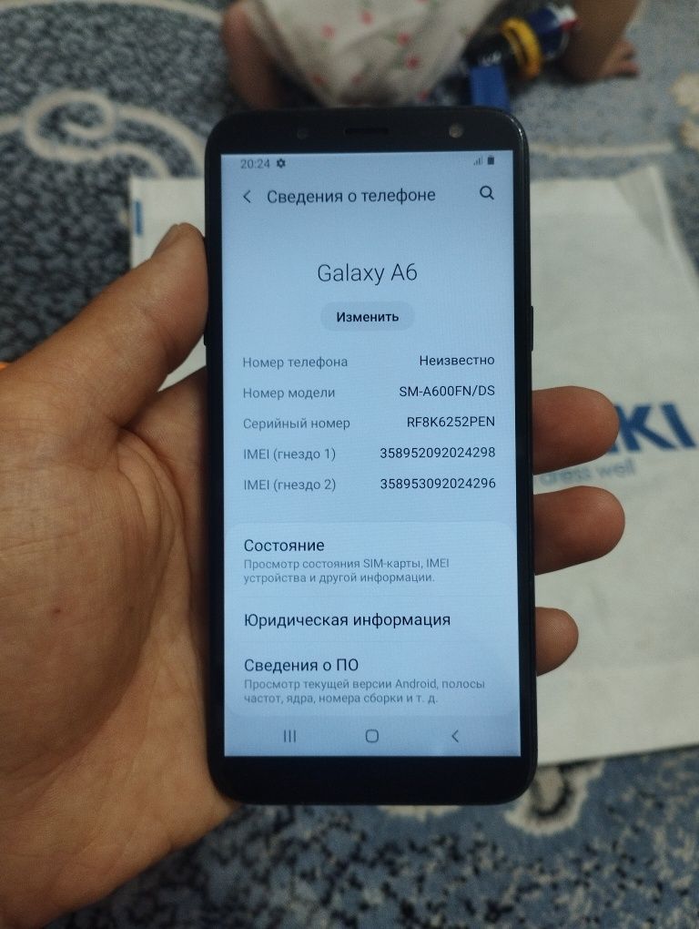 Samsung A6 sotiladi