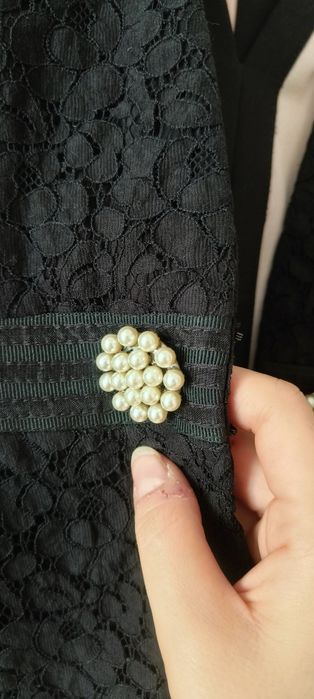 Rochie bodyicon office NISSA 36 roz pal si sacou negru