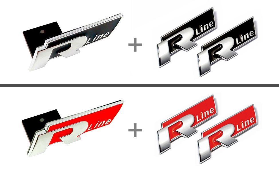 Emblema metalica grila radiator / aripi - Volkswagen R Line