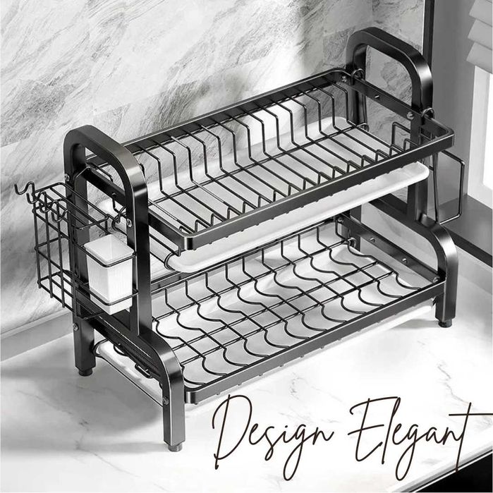 Vand scurgator vase negru etajat