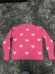 Pulover roz de dama cu inimioare