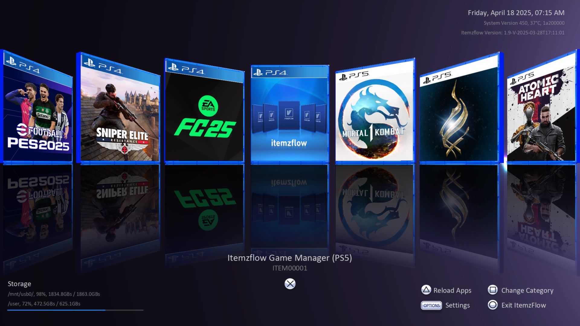 PS5 Diskavodlik 4.03 vzlom verciya  2.8 tb xotira