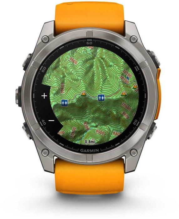 Нов!2г Гаранция! Garmin Fenix 8 Amoled, 51 мм, графит / оранжев
