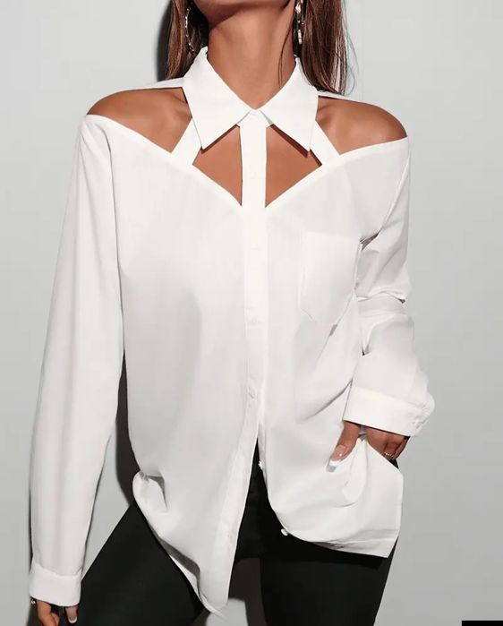 Екстравагантна бяла риза М р-р