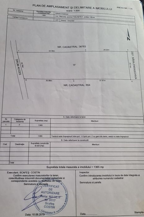Vand teren intravilan in Pascoaia cu acces din DN  7 A
