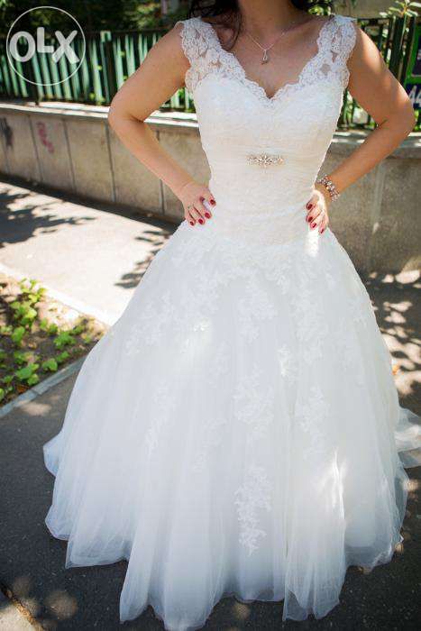 Rochie mireasa dantela mas 32-34
