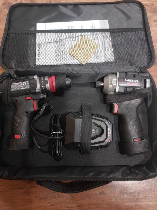 Parkside Performance 12v, pachet filetanta+impact