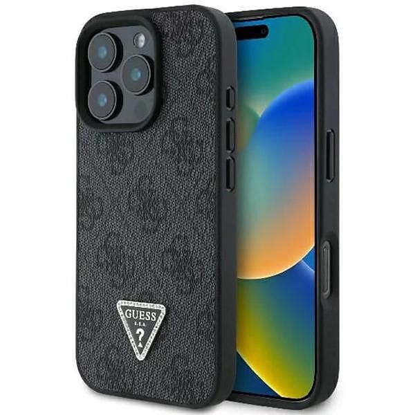 Guess - leather 4g triangle strass (guhcp16lp4tdpk) - калъф за iphone