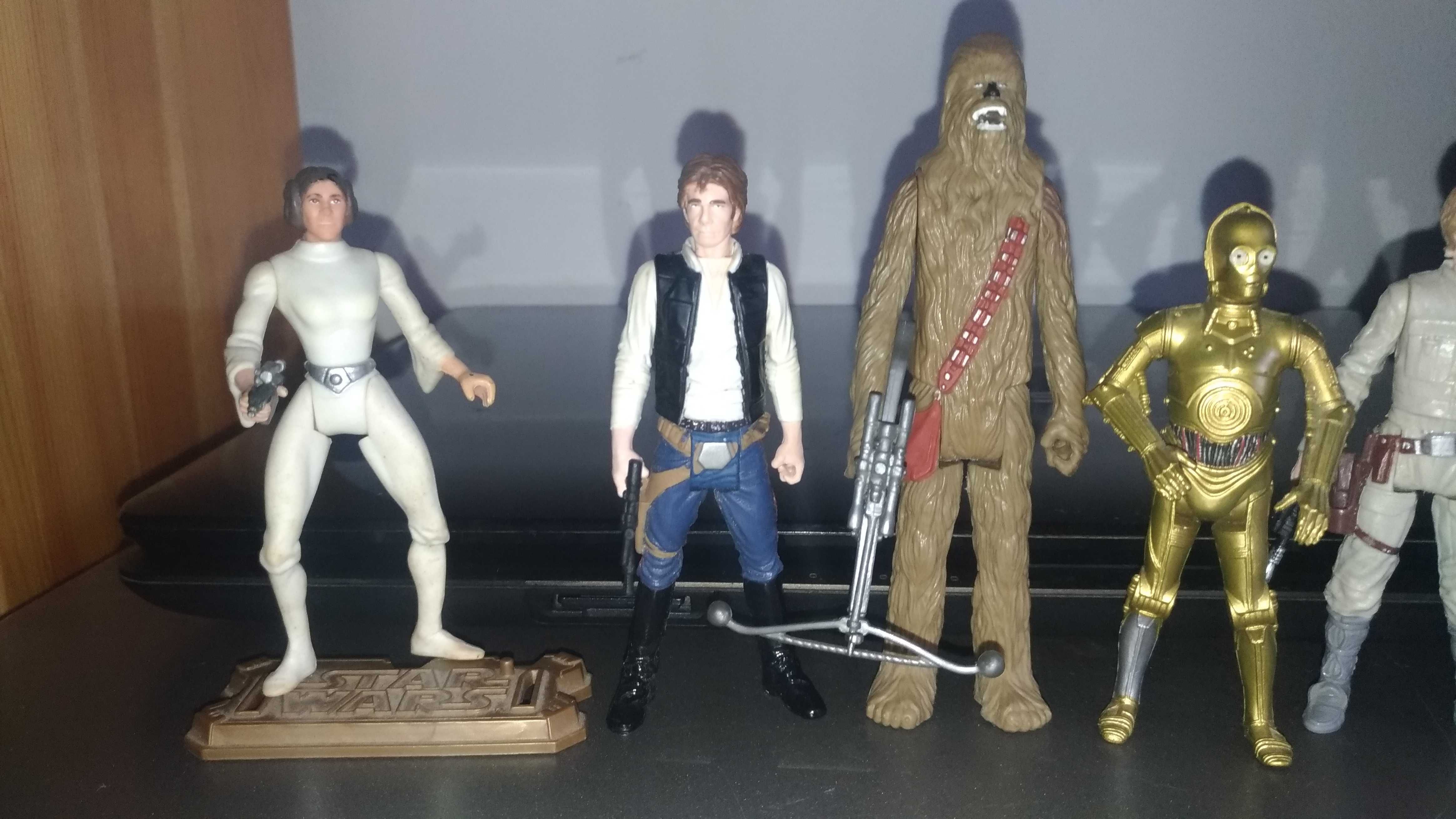 Star Wars figurine Han Solo, Chewbacca, Leia, Luke Skywalker, C3-PO