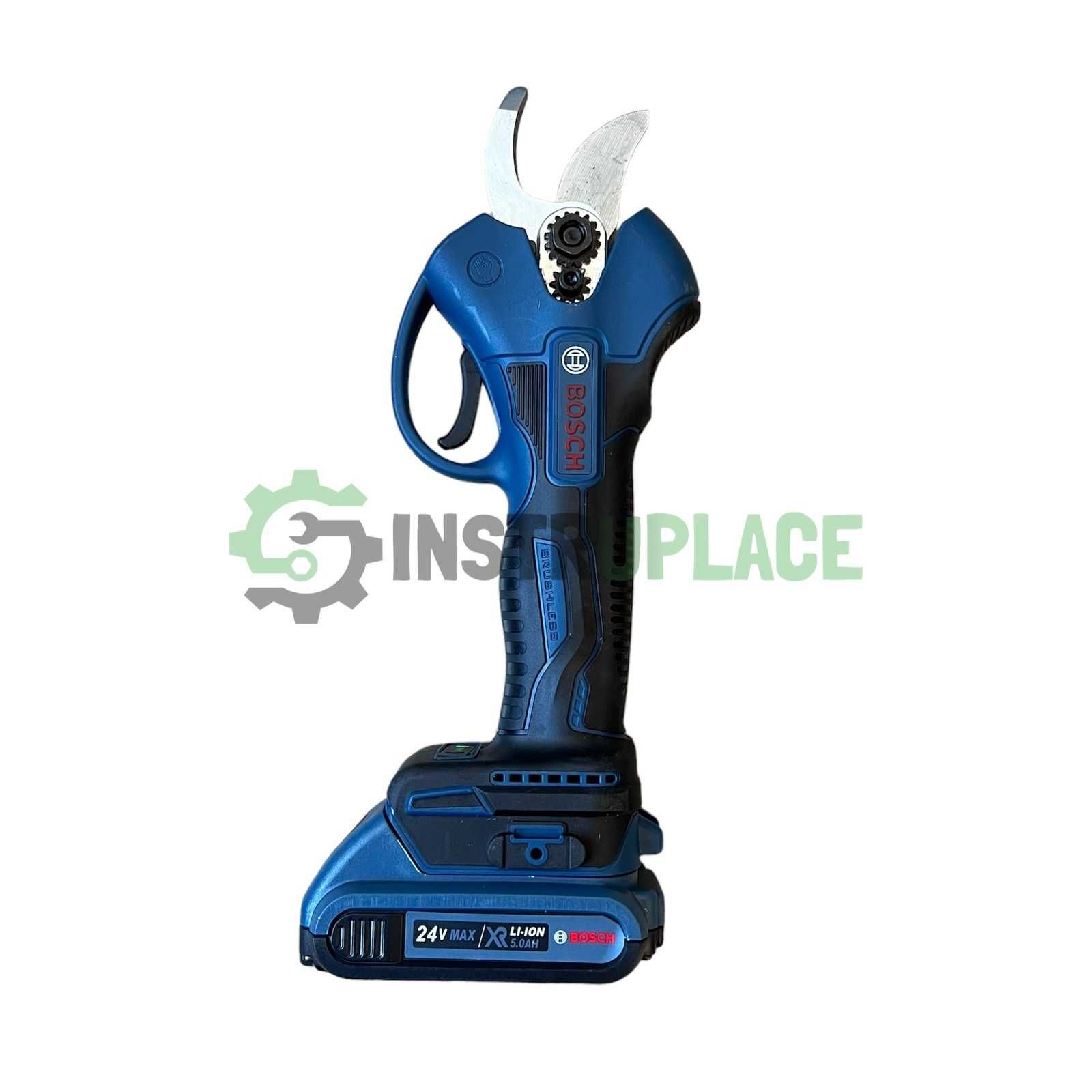 Акумулаторна лозарска ножица BOSCH 24V 5Ah до 30мм. БОШ с 2 батерии