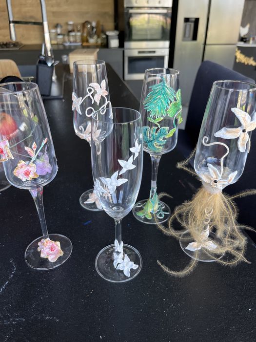 Pahare 3D unicat , nunta, botez, majorat ,