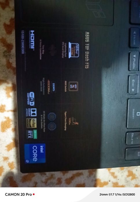 Igravoy kuchli noutbuk: Asus TUF Gaming FX517Z (F15)