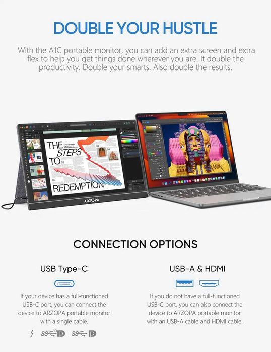 Портативный монитор Arzopa A1C