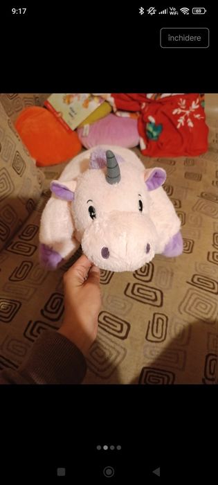 Perna decorativa Iepure si unicorn pufoasa