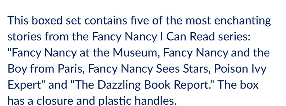 Set 5 carti Fancy Nancy in limba engleza
