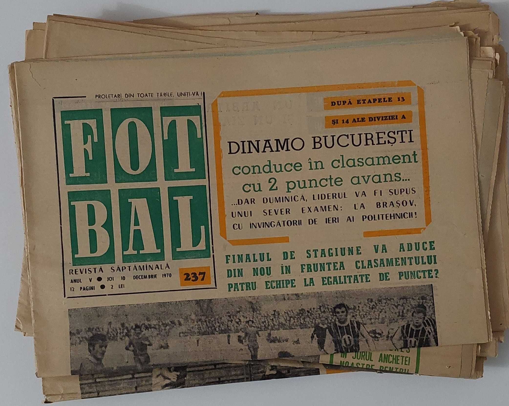 Revista săptămânală Fotbal anii 1970-1971