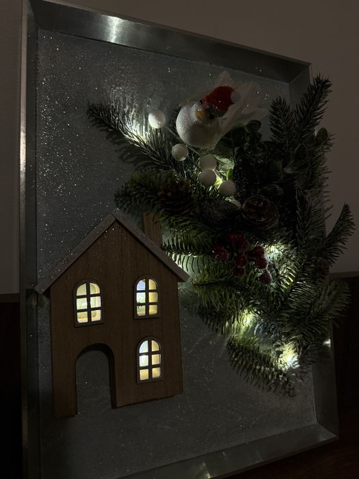 Tablou iarna hand-made decoratiune