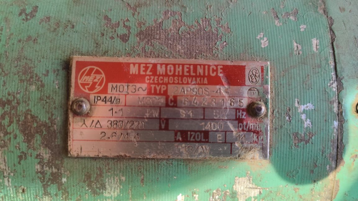 Motor Electric MEZ MOHELNICE 1.1 Kw 1400 RPM